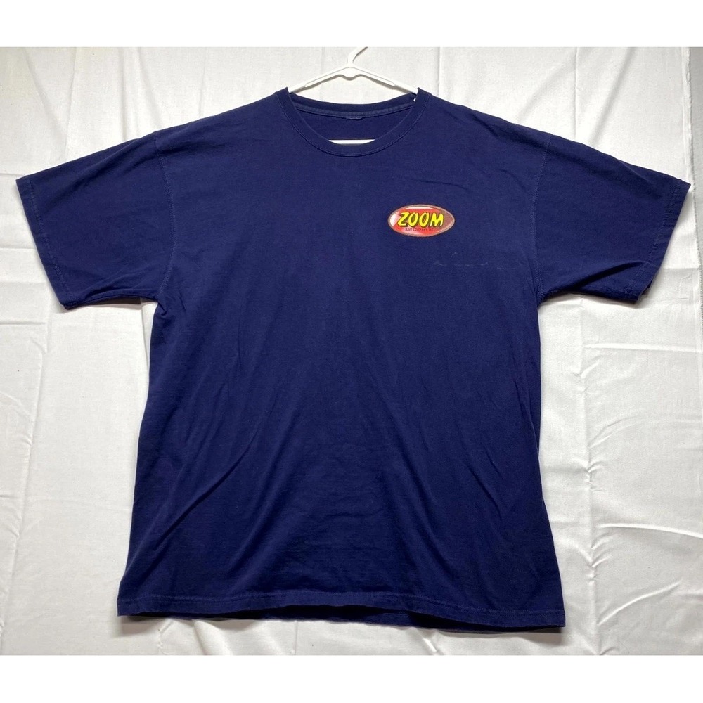 Zoom Bait T Shirt Mens Navy Blue Graphic Fishing Logo Casual Short Sleeve Large